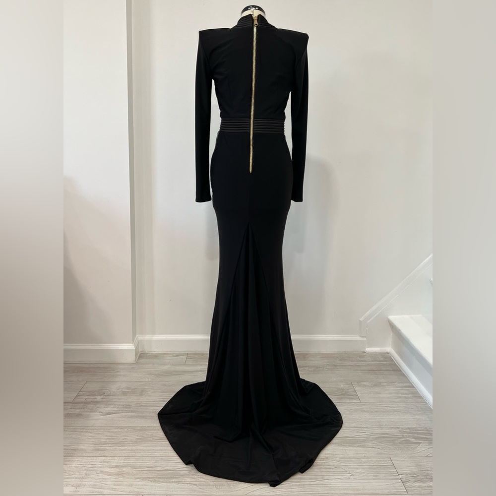 ZHIVAGO Battle Lines The Heiress V-Neck Gown Long Dress - Picture 5 of 11